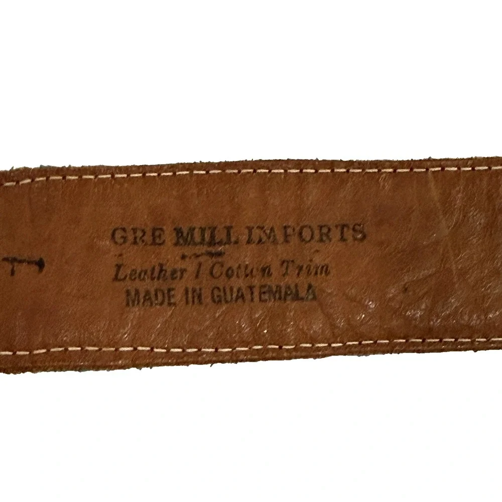 Guatemala Woven Textile Ethnic Leather Belt Kid Boy Girl 7 8 S M Boho Western